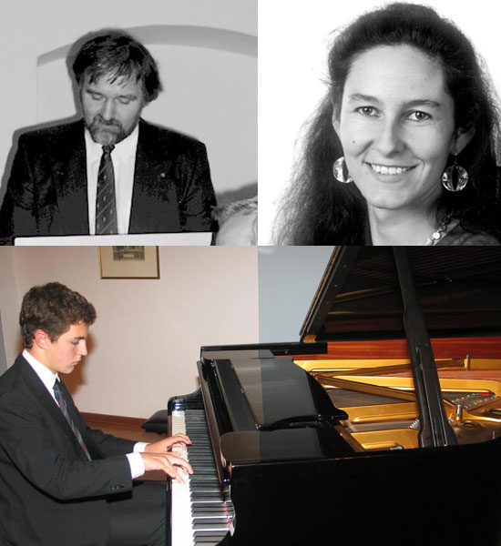 Basilika-Organist Josef Miltschitzky,  seine Frau Susanne und Sohn Gabriel (mehrfacher Preisträger bei "Jugend musiziert")